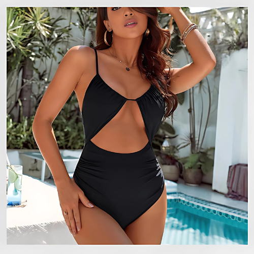 Women's One Piece Flattering Cheeky High Cut Out Cute Swimsuit