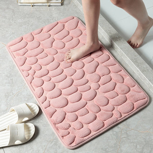 Cobblestone Embossed Bath Mat