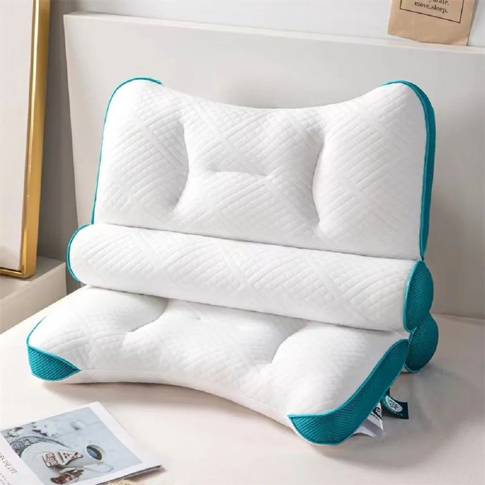 Comfortable goose down pillow for enhanced cervical support, improving sleep quality.